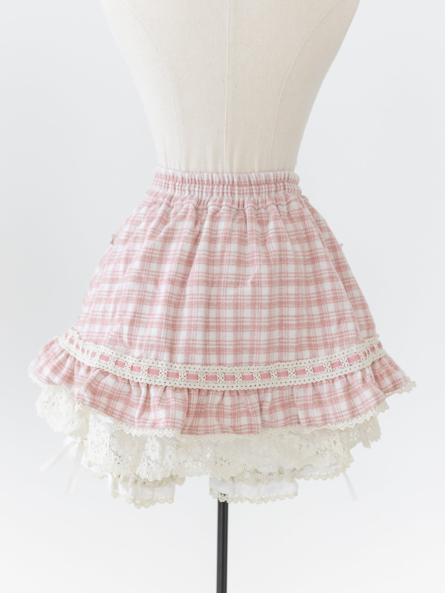 Plaid skort with attached bloomers (pre-order)