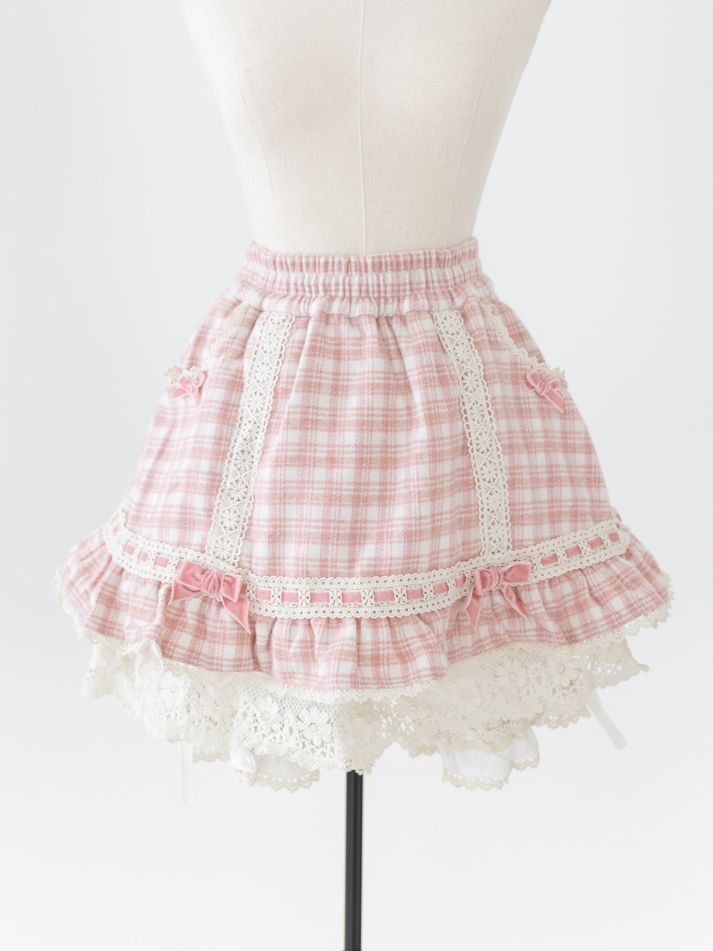 Plaid skort with attached bloomers (pre-order)