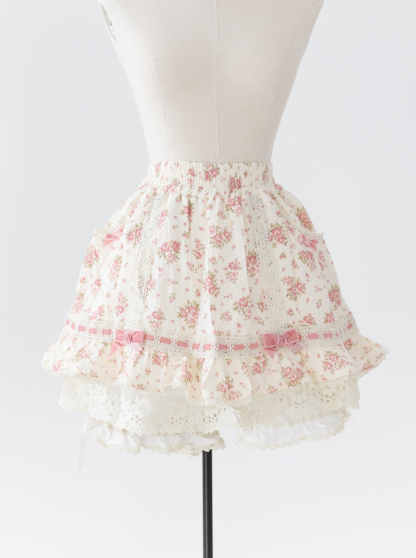 Floral skort with attached bloomers (pre-order)