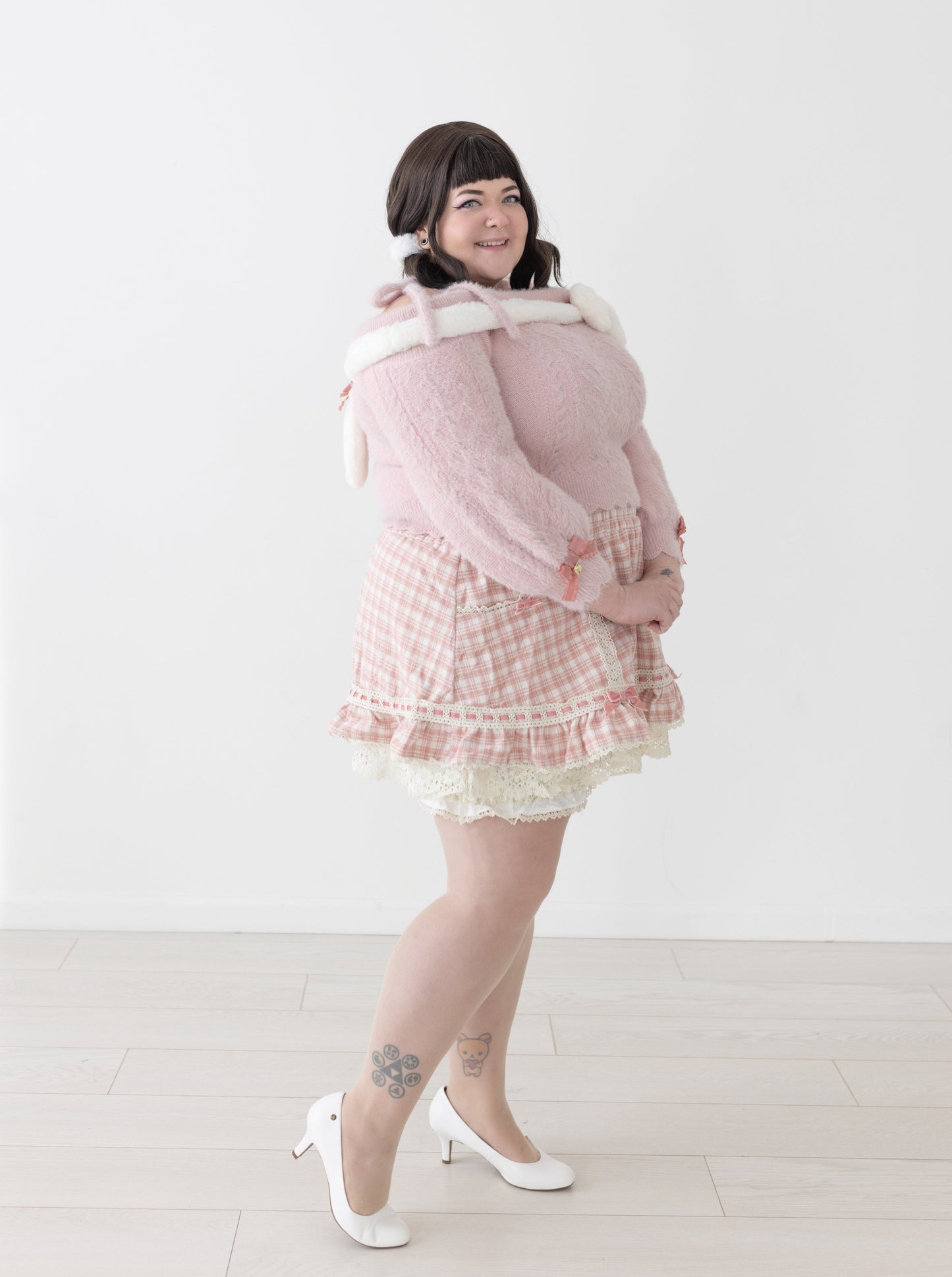 Plaid skort with attached bloomers (pre-order)