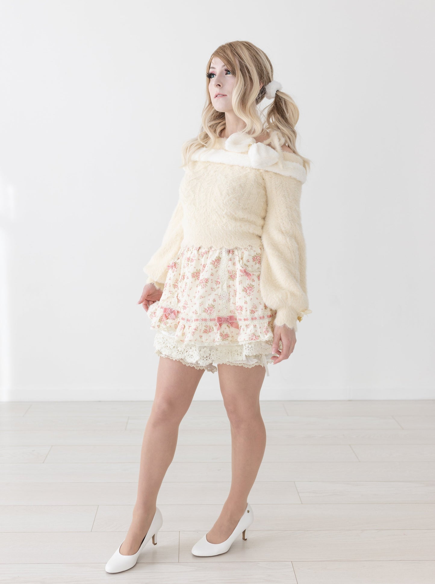 Floral skort with attached bloomers (pre-order)