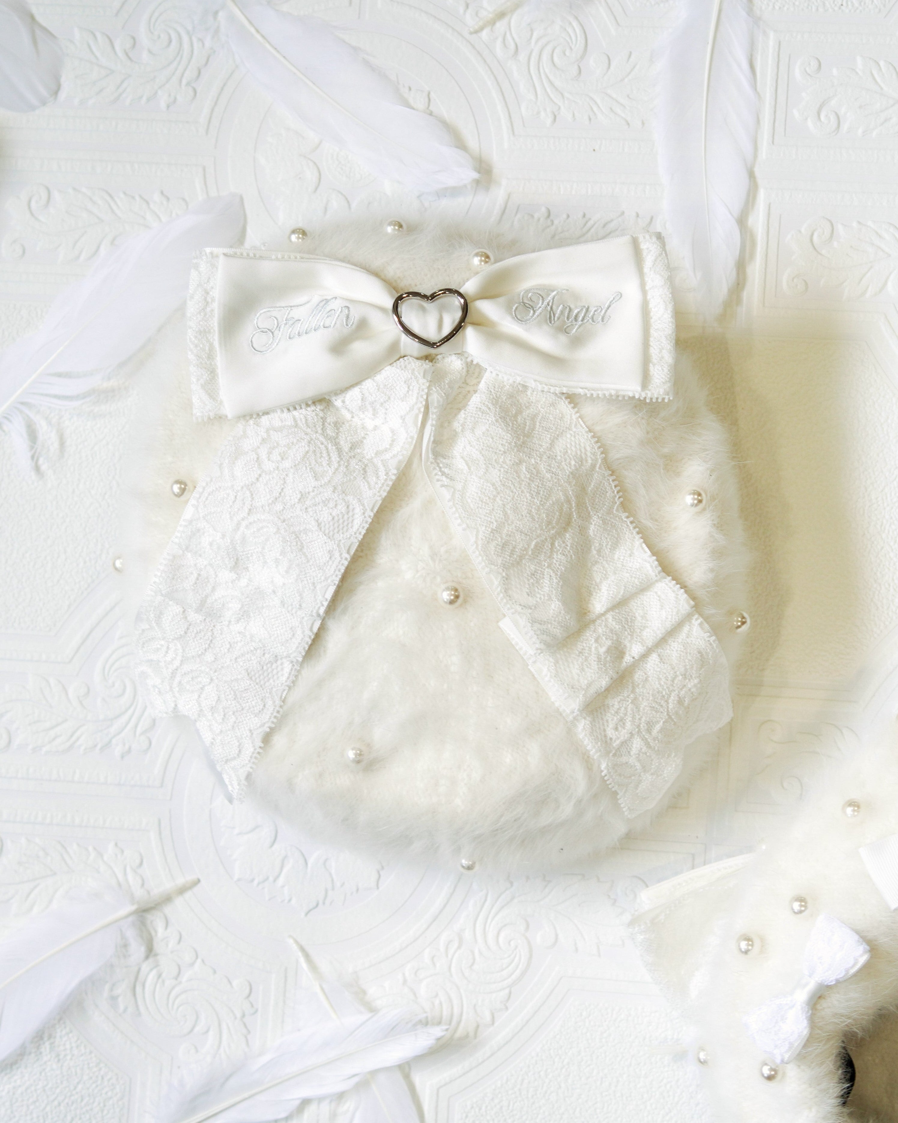 Fallen Angel beret hat [Jirai Kei] white/white (sold out) – Lilia