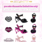 Princess Pafait gyaru heart heels (black) *pre-order*
