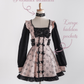 Cute n' Chaotic dress & choker necklace set [Jirai Kei] pink/black (pre-order)