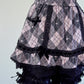 Black plaid skort with attached bloomers