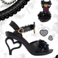 Princess Pafait gyaru heart heels (black) *pre-order*