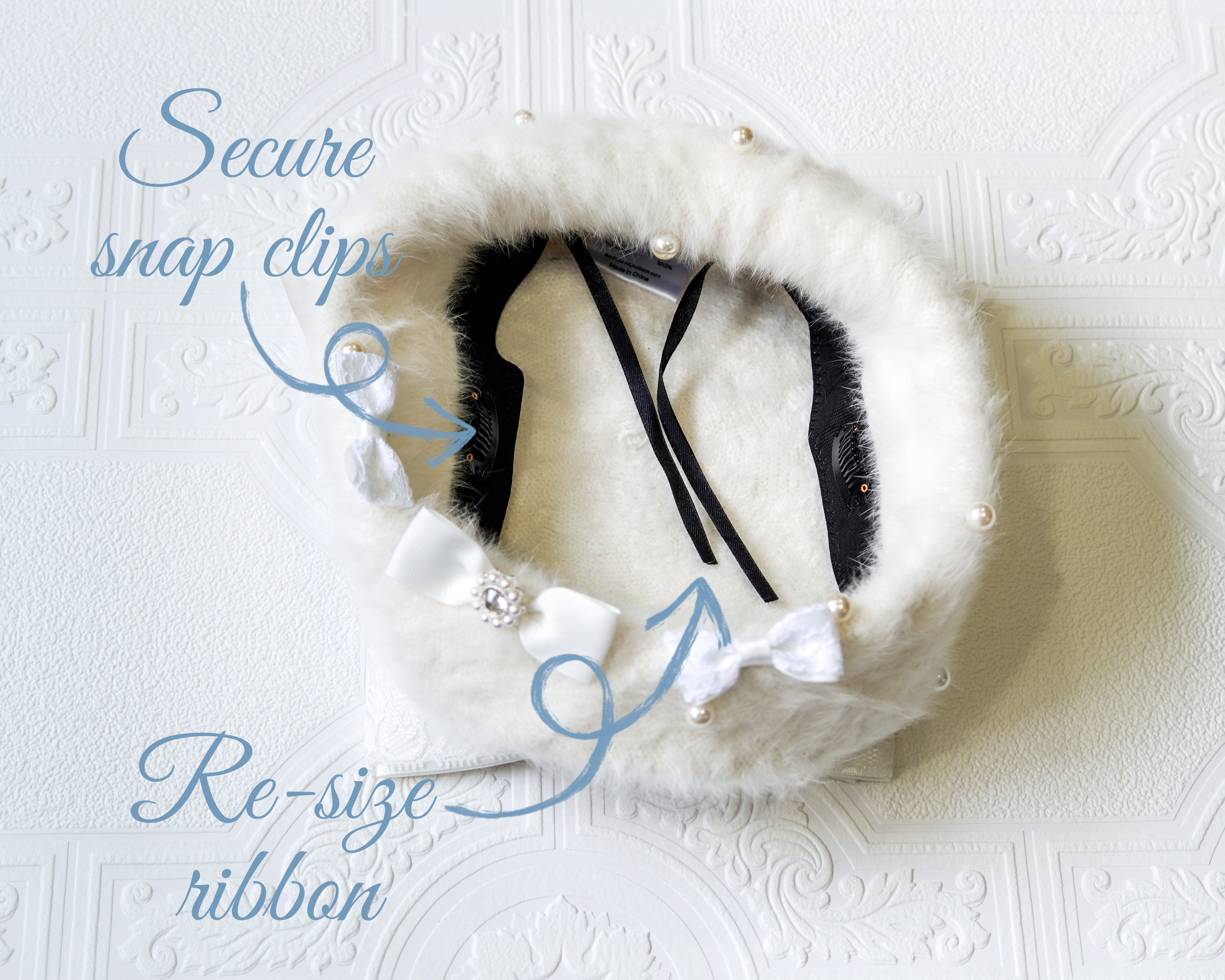 Fallen Angel beret hat [Jirai Kei] white/white (sold out) – Lilia