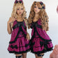 Agejo leopard heart flyaway babydoll blouse [Gyaru line] (pre-order)