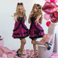 Agejo leopard heart flyaway babydoll blouse [Gyaru line] (pre-order)