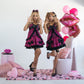 Agejo leopard heart flyaway babydoll blouse [Gyaru line] (pre-order)