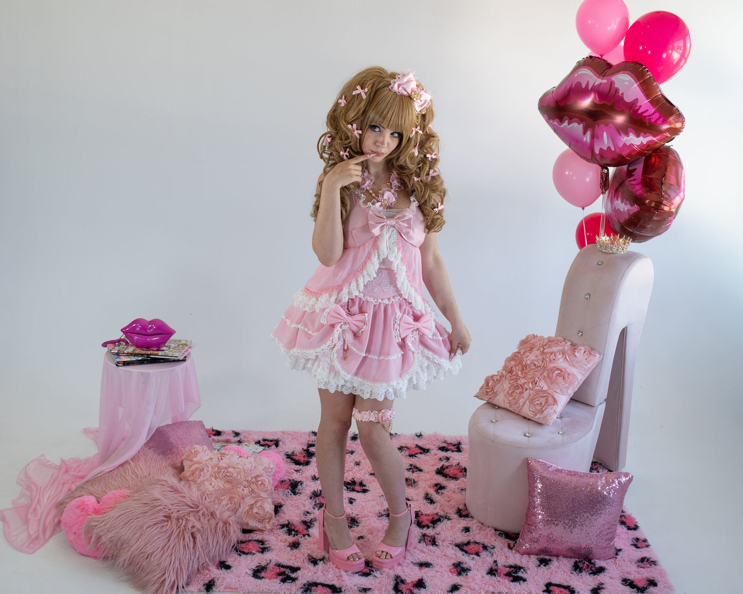 Himegyaru pastel pink 2-way skirt [Gyaru line]