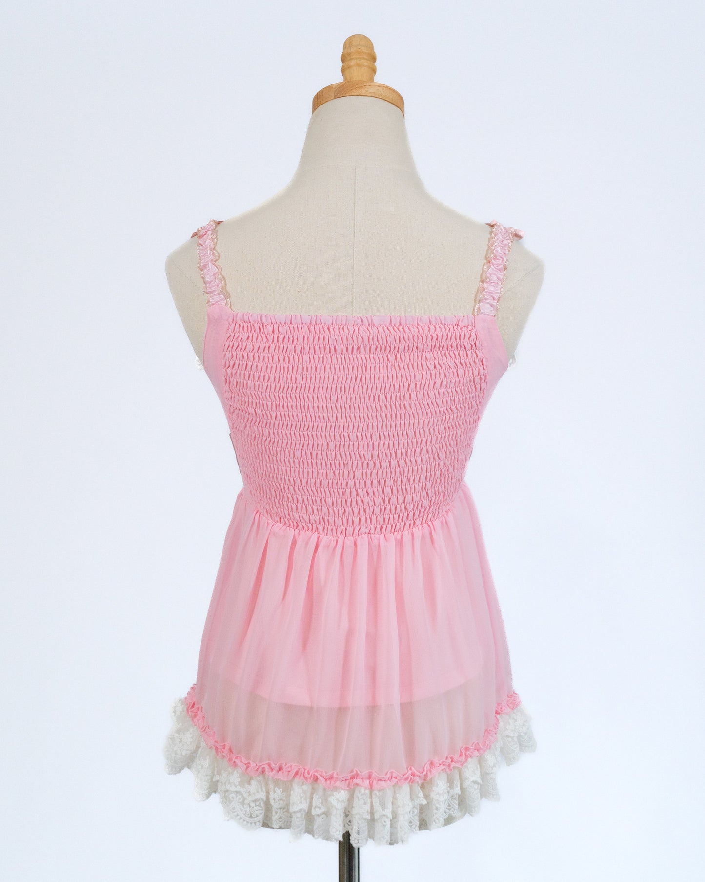 Himegyaru pastel pink flyaway babydoll blouse [Gyaru line] (pre-order)