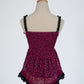 Agejo leopard heart flyaway babydoll blouse [Gyaru line] (pre-order)