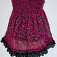 Agejo leopard heart flyaway babydoll blouse [Gyaru line] (pre-order)