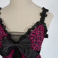 Agejo leopard heart flyaway babydoll blouse [Gyaru line] (pre-order)