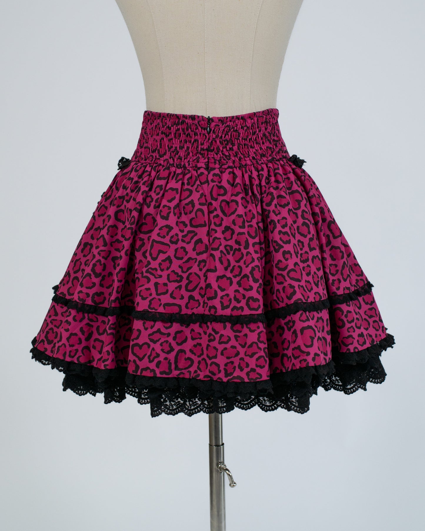 Agejo leopard heart 2-way skirt [Gyaru line] (pre-order)