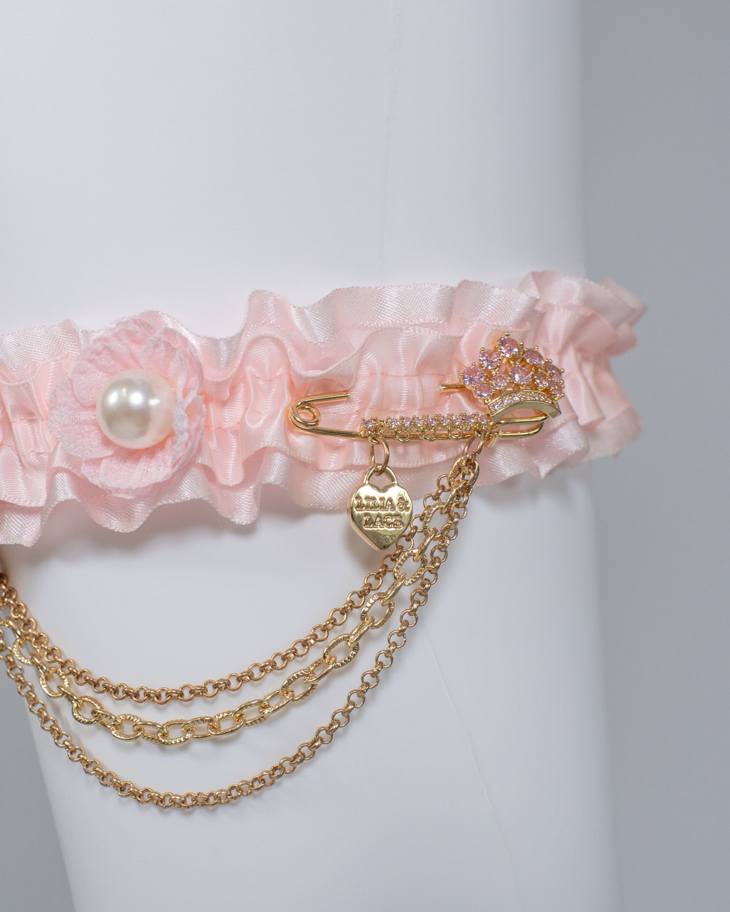 Himegyaru garter thigh leg band pink [Gyaru line]