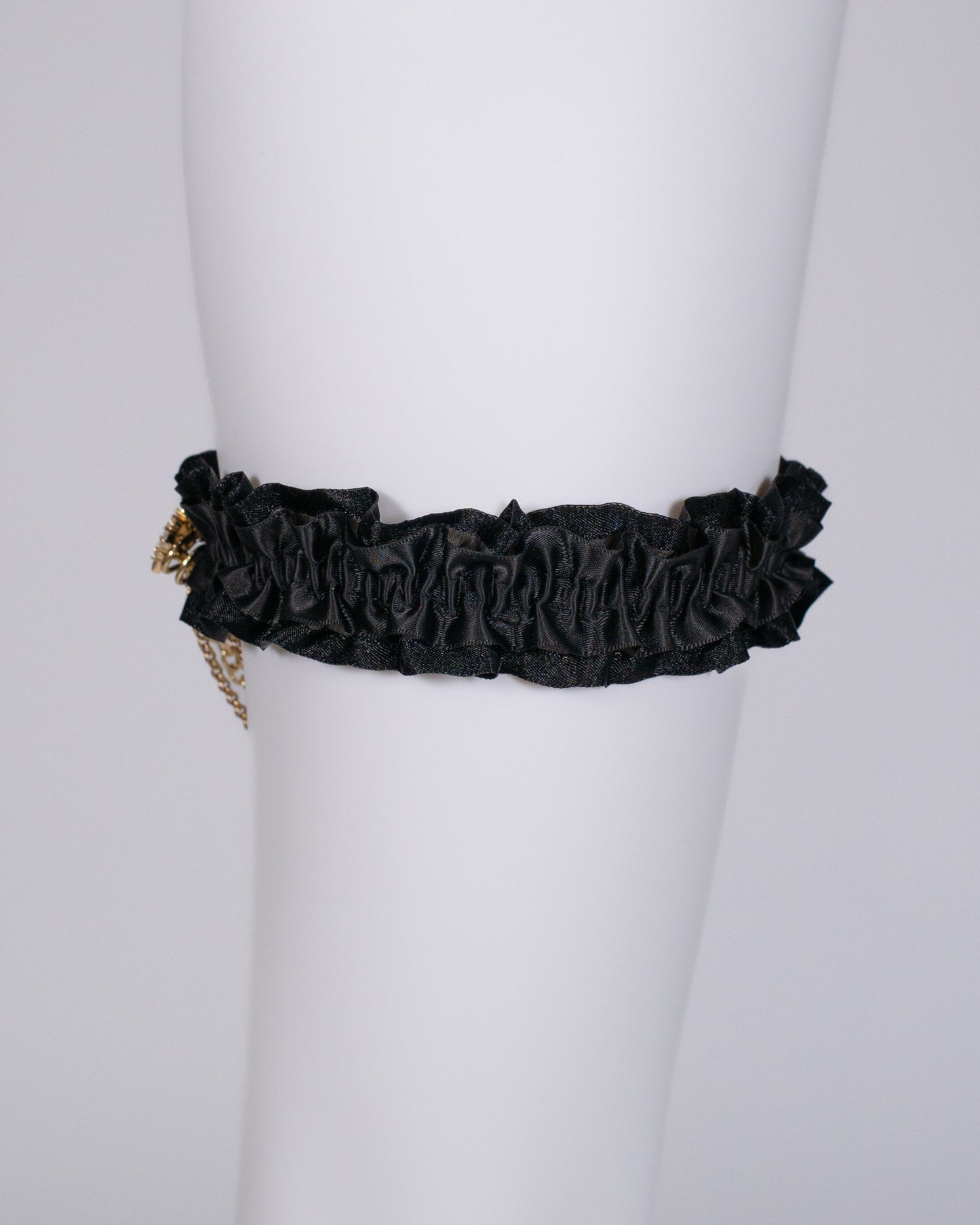 Agejo garter thigh leg band black [Gyaru line]