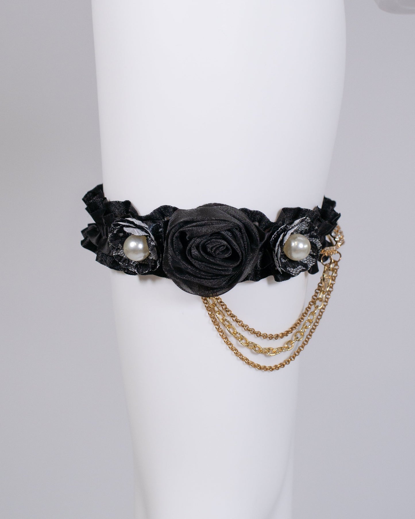 Agejo garter thigh leg band black [Gyaru line]