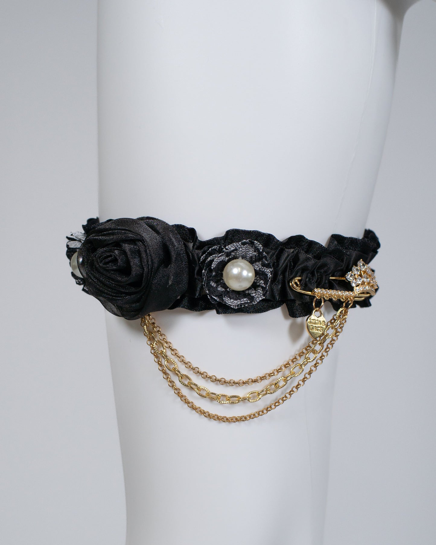 Agejo garter thigh leg band black [Gyaru line]