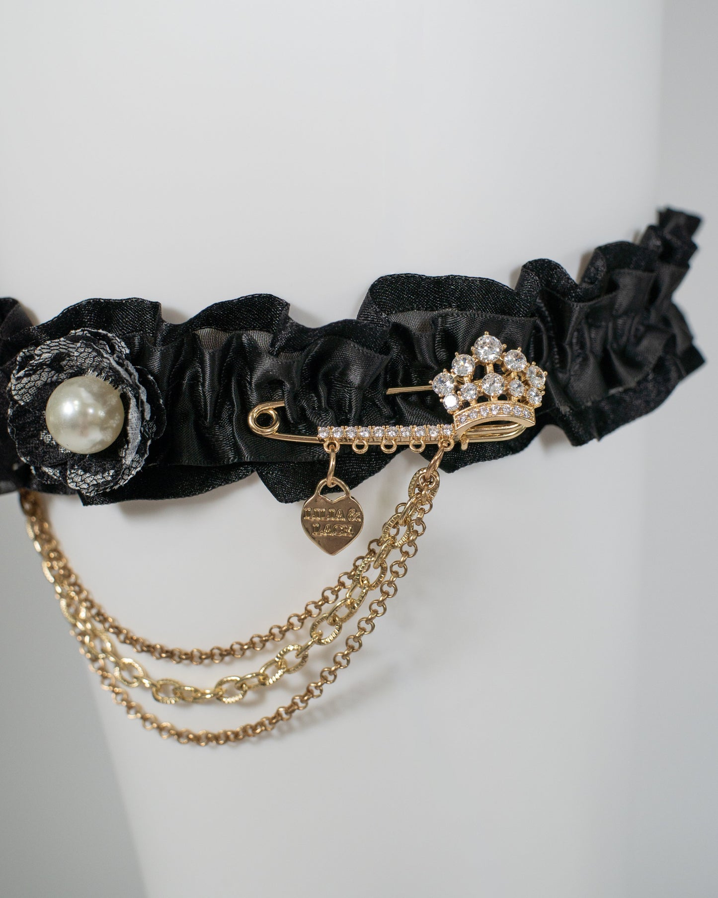 Agejo garter thigh leg band black [Gyaru line]