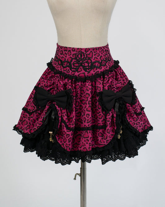 Agejo leopard heart 2-way skirt [Gyaru line] (pre-order)