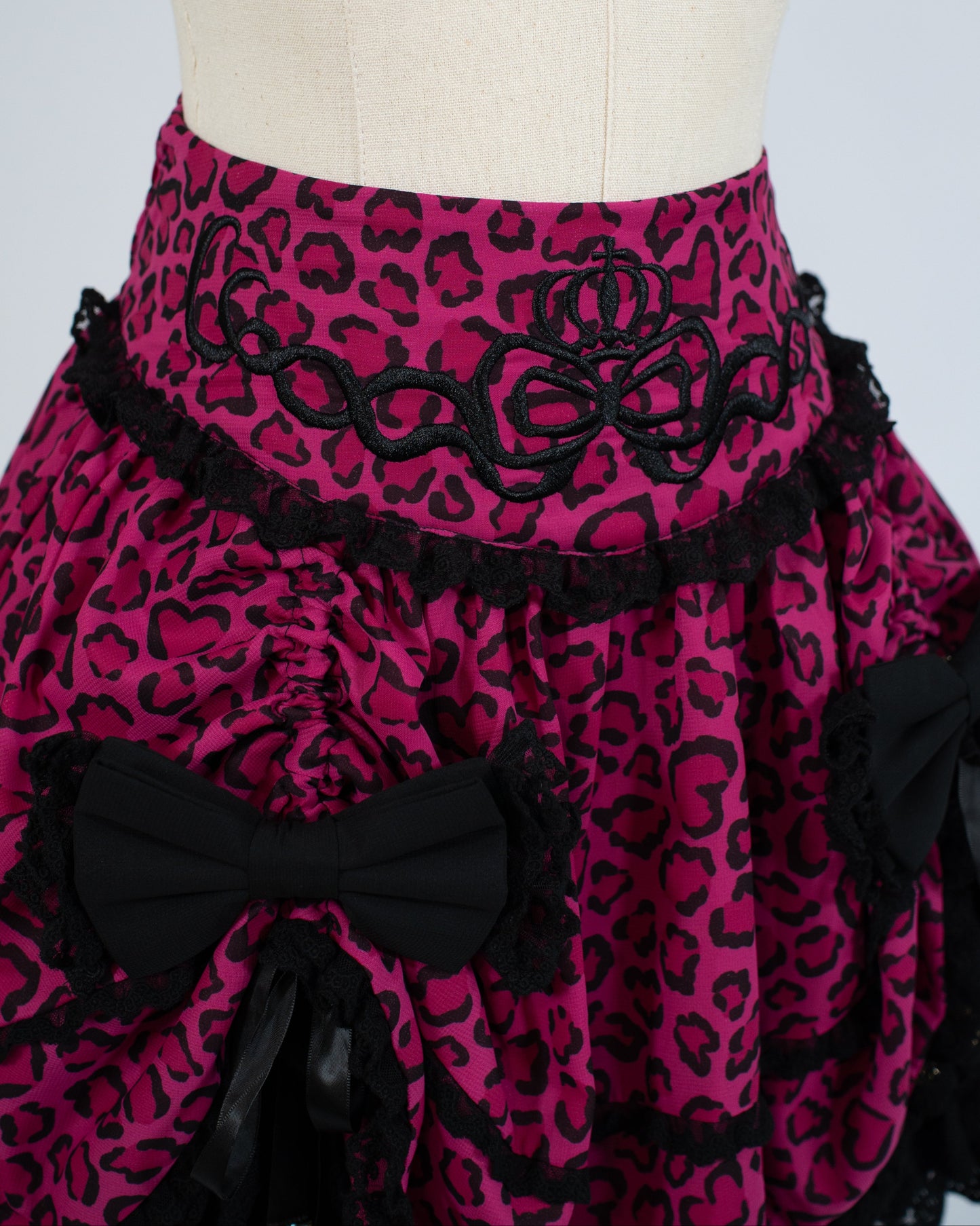 Agejo leopard heart 2-way skirt [Gyaru line] (pre-order)