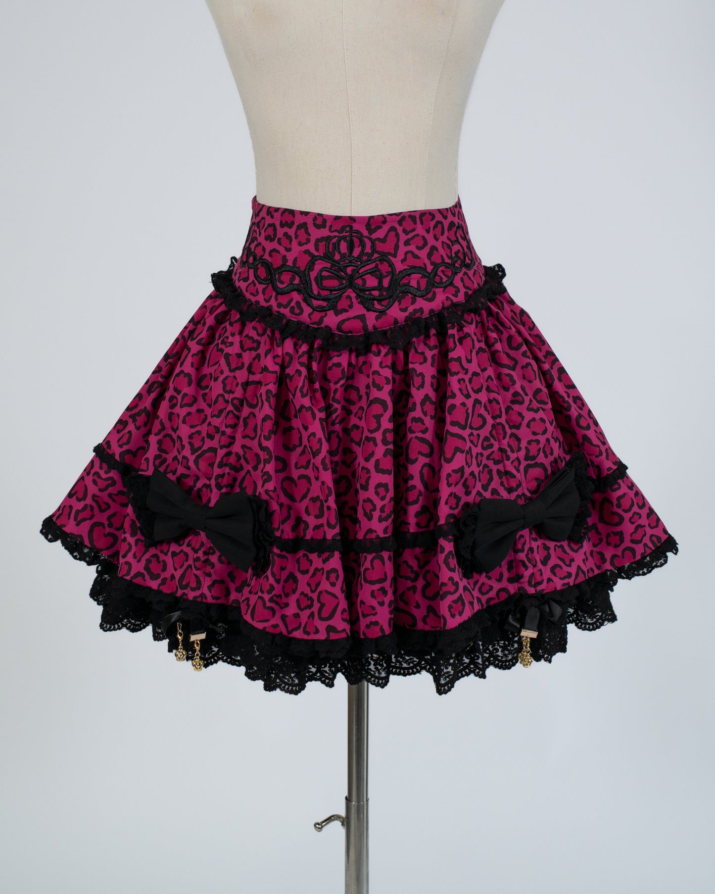 Agejo leopard heart 2-way skirt [Gyaru line] (pre-order)