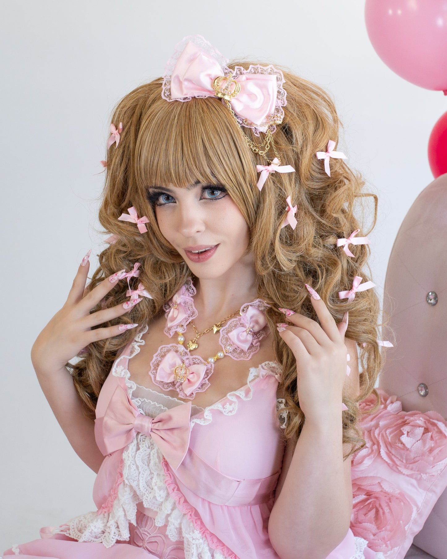 Himegyaru bow 3-way necklace [Gyaru line]