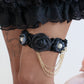 Agejo garter thigh leg band black [Gyaru line]
