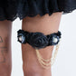 Agejo garter thigh leg band black [Gyaru line]