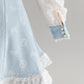 Fallen Angel dress & choker necklace set [Jirai Kei] blue/white (pre-order)
