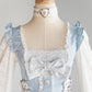 Fallen Angel dress & choker necklace set [Jirai Kei] blue/white (pre-order)
