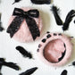 Cute n' Chaotic beret hat [Jirai Kei] pink/black