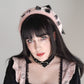 Cute n' Chaotic beret hat [Jirai Kei] pink/black