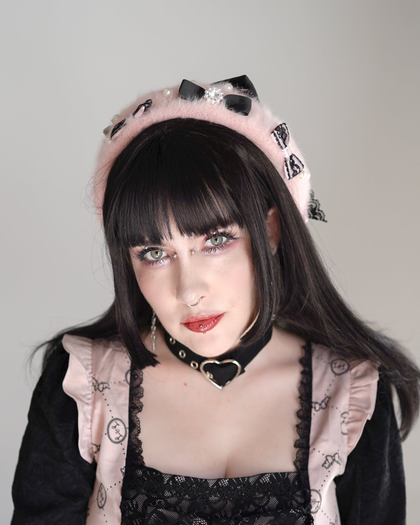 Cute n' Chaotic beret hat [Jirai Kei] pink/black