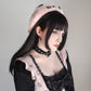 Cute n' Chaotic beret hat [Jirai Kei] pink/black