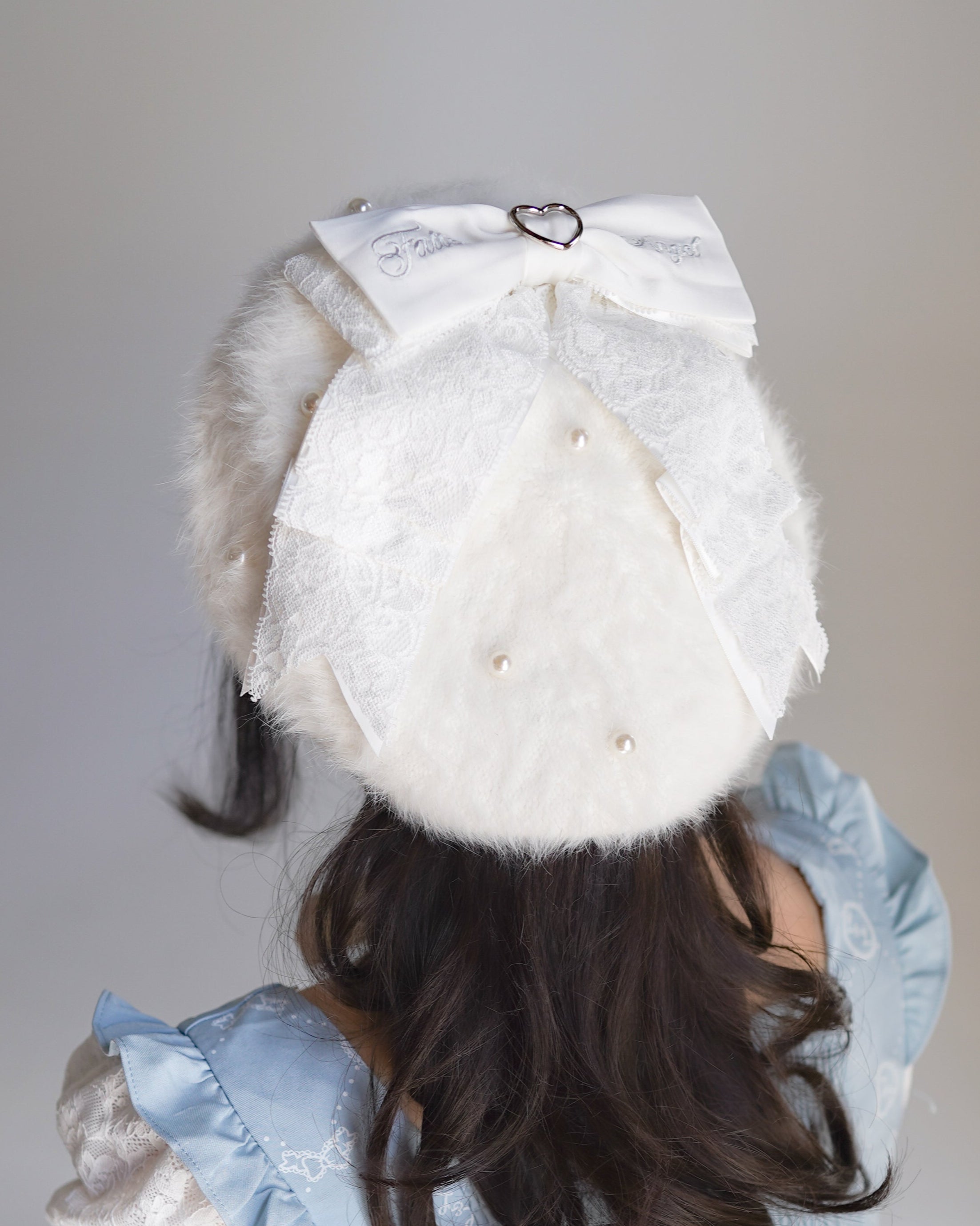 Fallen Angel beret hat [Jirai Kei] white/white – Lilia & Lace